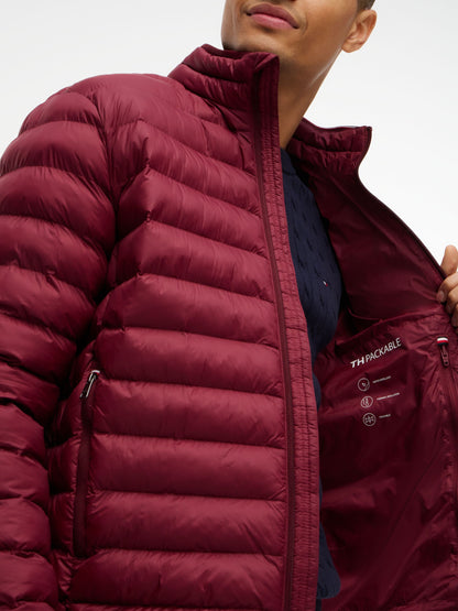 Tommy Hilfiger Flag Embroidery Packable Quilted Jacket - Burgundy MW0MW37634_VLP_alternate4_ay