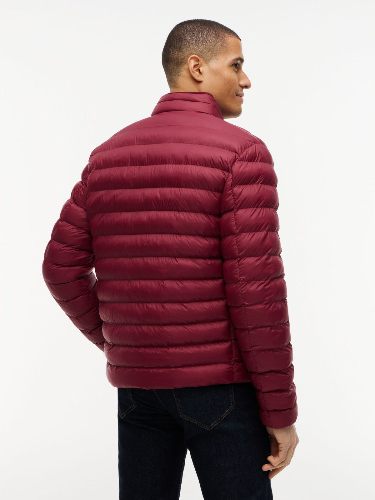 Tommy Hilfiger Flag Embroidery Packable Quilted Jacket - Burgundy MW0MW37634_VLP_alternate5_ay