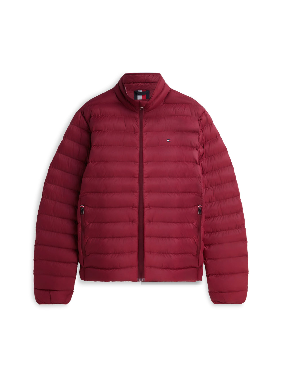 Tommy Hilfiger Flag Embroidery Packable Quilted Jacket - Burgundy MW0MW37634_VLP_main_ay