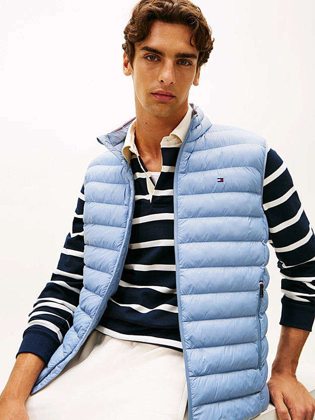 Tommy Hilfiger Packable Quilted Gilet - Brisk Blue MW0MW37677_C2B_alternate1