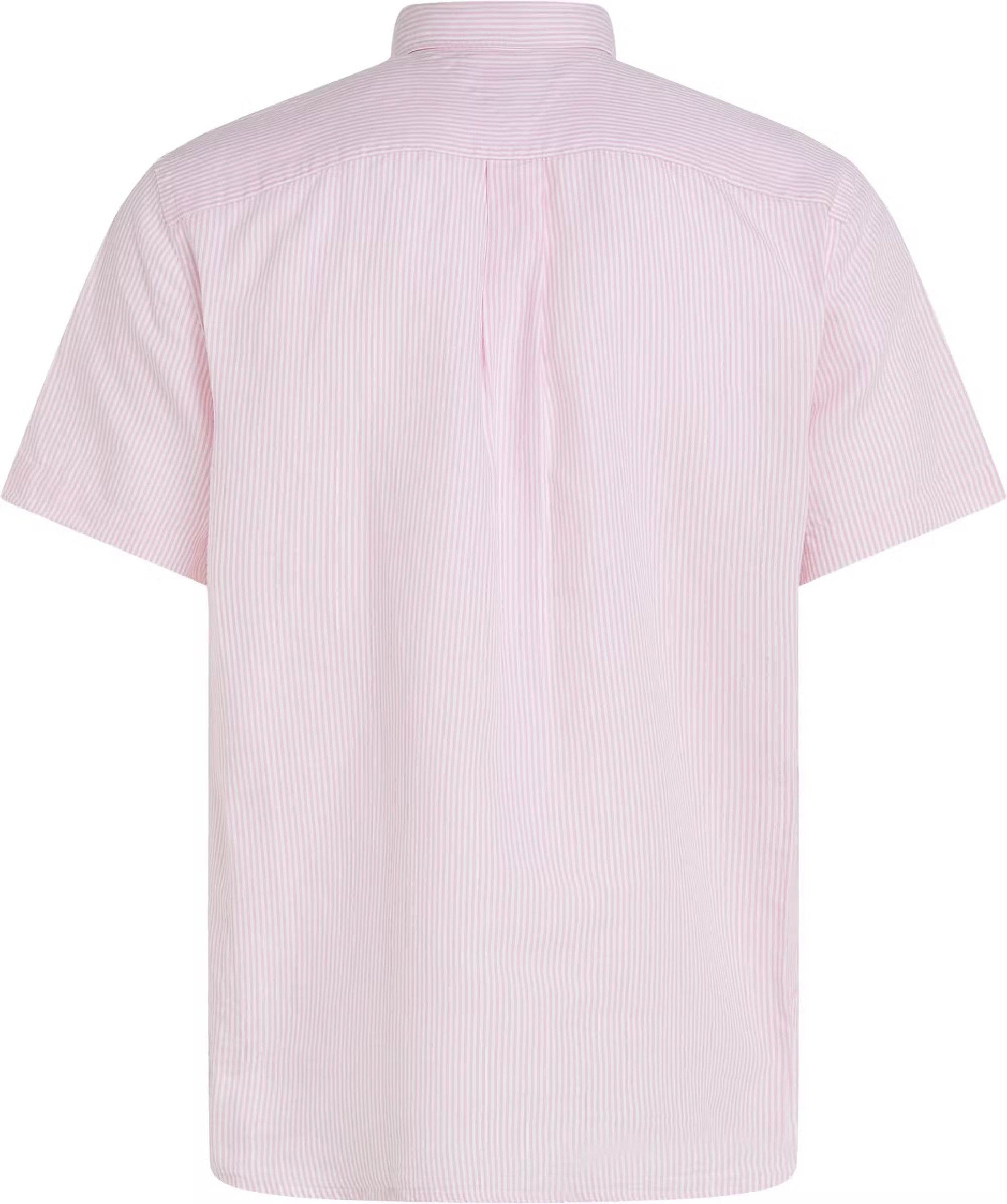 Tommy Hilfiger Stripe Linen Blend Short Sleeve Shirt - Light pink MW0MW391550D1_B_C5101