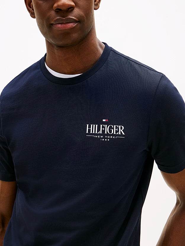Tommy Hilfiger Logo Crew Neck T-Shirt - Desert Sky MW0MW39355_DW5_alternate1