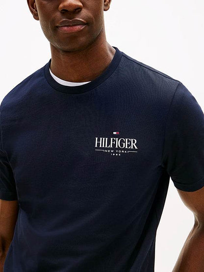 Tommy Hilfiger Logo Crew Neck T-Shirt - Desert Sky MW0MW39355_DW5_alternate1