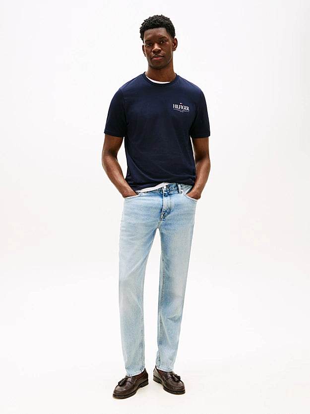 Tommy Hilfiger Logo Crew Neck T-Shirt - Desert Sky MW0MW39355_DW5_alternate2