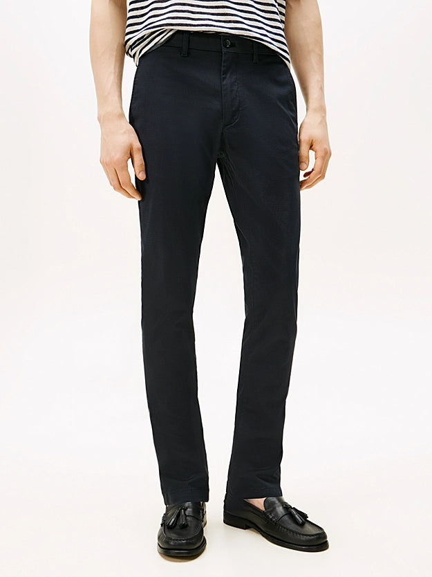 Tommy Hilfiger Bleecker Micro Print Slim Fit Chinos - Navy Blue MW0MW39701_DW5_alternate1