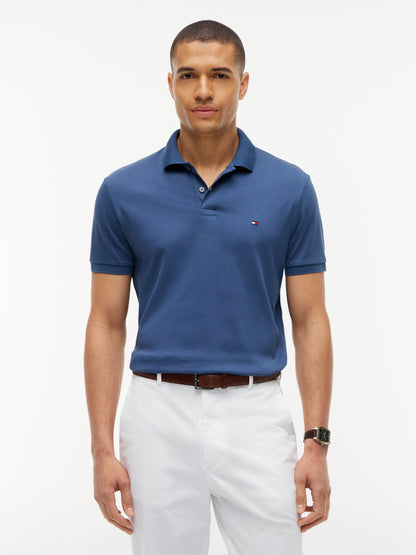 Tommy Hilfiger Regular Fit Fluid Cotton Polo - Aegean Sea MW0MW39994_DBZ_alternate1_ay
