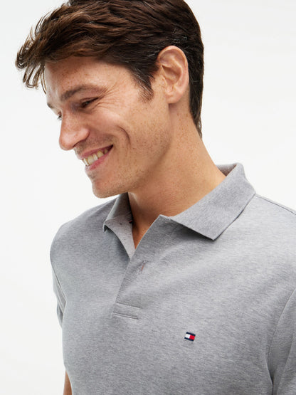Tommy Hilfiger Regular Fit Fluid Cotton Polo - Medium Grey Heather MW0MW39994_P91_alternate3_ay