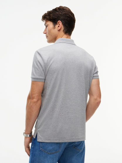 Tommy Hilfiger Regular Fit Fluid Cotton Polo - Medium Grey Heather MW0MW39994_P91_alternate4_ay