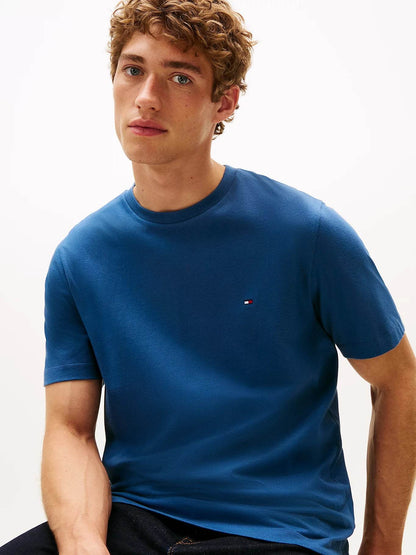 Tommy Hilfiger Flag Embroidery T-Shirt - Aegean Sea MW0MW39995_DBZ_alternate1