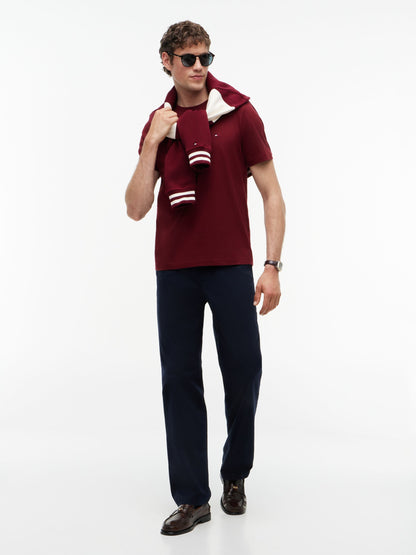Tommy Hilfiger Flag Embroidery T-Shirt - Burgundy MW0MW39995_VLP_alternate2_ay