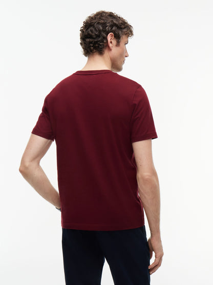Tommy Hilfiger Flag Embroidery T-Shirt - Burgundy MW0MW39995_VLP_alternate4_ay