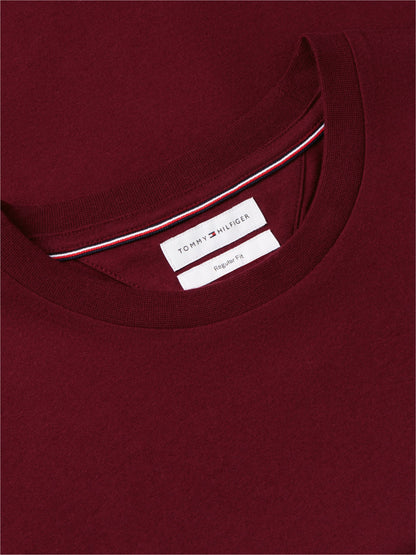 Tommy Hilfiger Flag Embroidery T-Shirt - Burgundy MW0MW39995_VLP_alternate5_ay