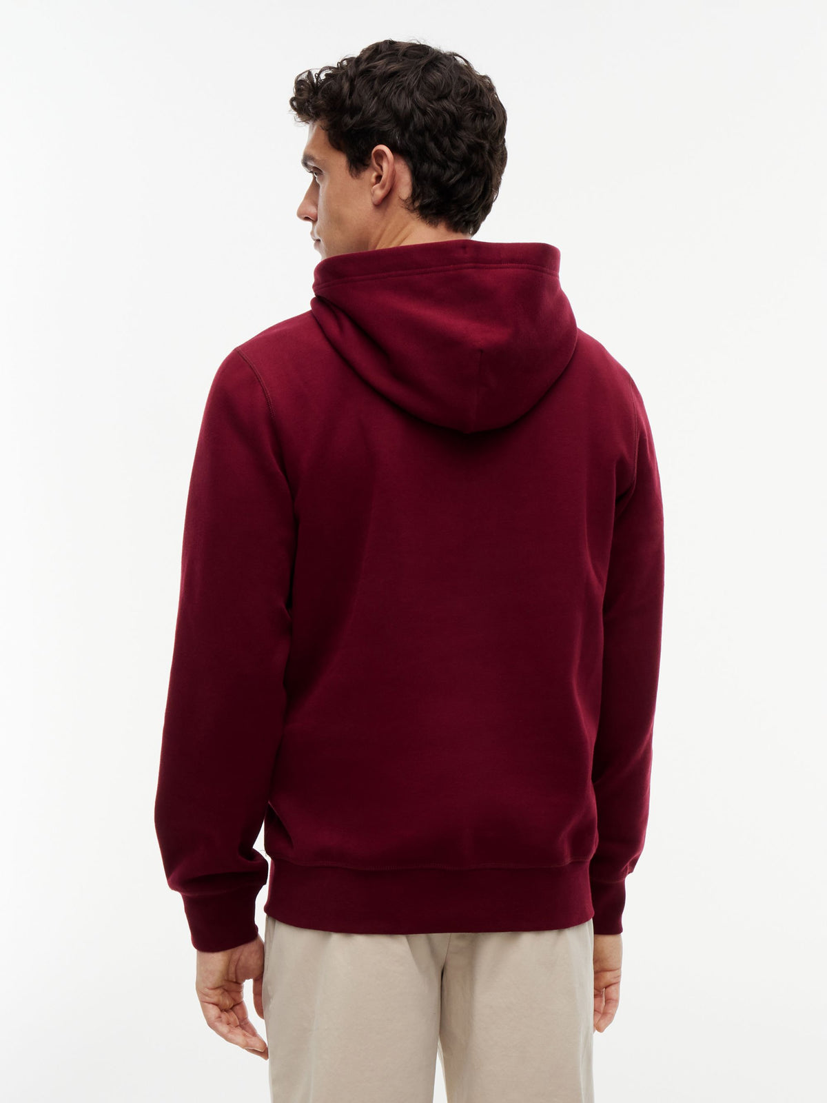 Tommy Hilfiger Essential Fleece Hoodie - Burgundy MW0MW39997_VLP_alternate4_ay