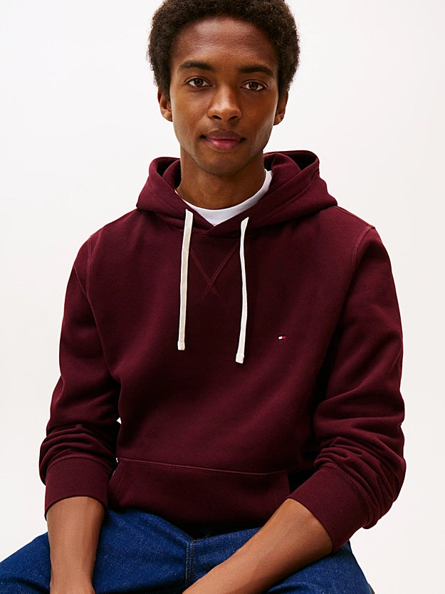 Tommy Hilfiger Flag Embroidery Fleece Hoody - Deep Burgundy MW0MW39997_XIH_alternate1