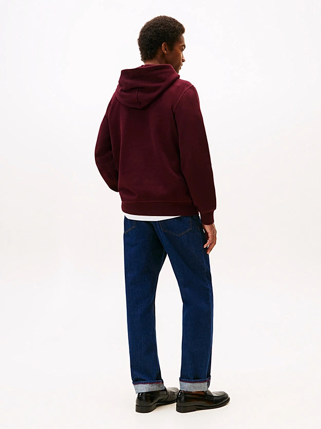 Tommy Hilfiger Flag Embroidery Fleece Hoody - Deep Burgundy MW0MW39997_XIH_alternate3