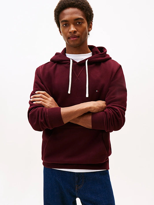 Tommy Hilfiger Flag Embroidery Fleece Hoody - Deep Burgundy MW0MW39997_XIH_main