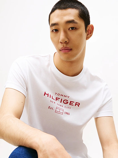 Tommy Hilfiger Graphic Logo Crew Neck T-Shirt - White MW0MW40002_YBR_alternate1