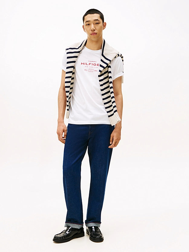 Tommy Hilfiger Graphic Logo Crew Neck T-Shirt - White MW0MW40002_YBR_alternate2