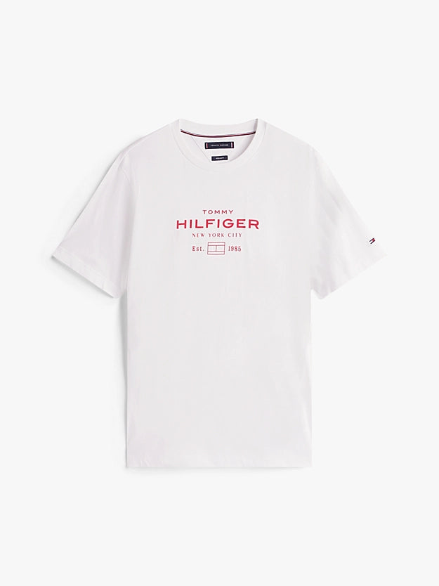 Tommy Hilfiger Graphic Logo Crew Neck T-Shirt - White MW0MW40002_YBR_alternate4