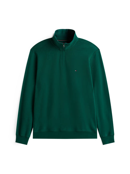 Tommy Hilfiger French Rib Quarter-Zip Sweatshirt - Ornamental Green MW0MW40042_L6K_main_ay