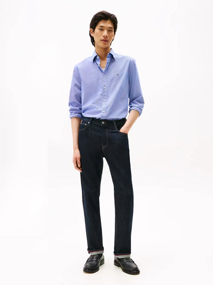 Tommy Hilfiger TH Flex Regular Fit Gingham Shirt - Wedge Blue MW0MW40457_0MS_alternate2