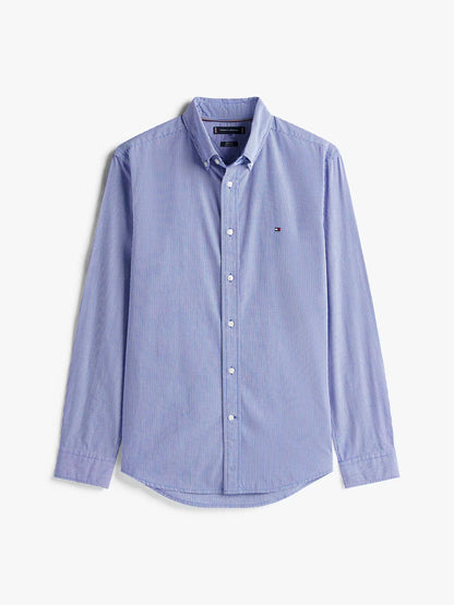 Tommy Hilfiger TH Flex Regular Fit Gingham Shirt - Wedge Blue MW0MW40457_0MS_alternate4