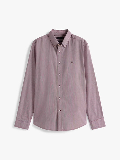 Tommy Hilfiger TH Flex Regular Fit Gingham Shirt - Deep Rouge MW0MW40457_0QJ_alternate4