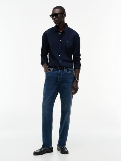 Tommy Hilfiger Flex Poplin Kent Collar Slim Shirt - Navy MW0MW40460_DW5_alternate2_ay