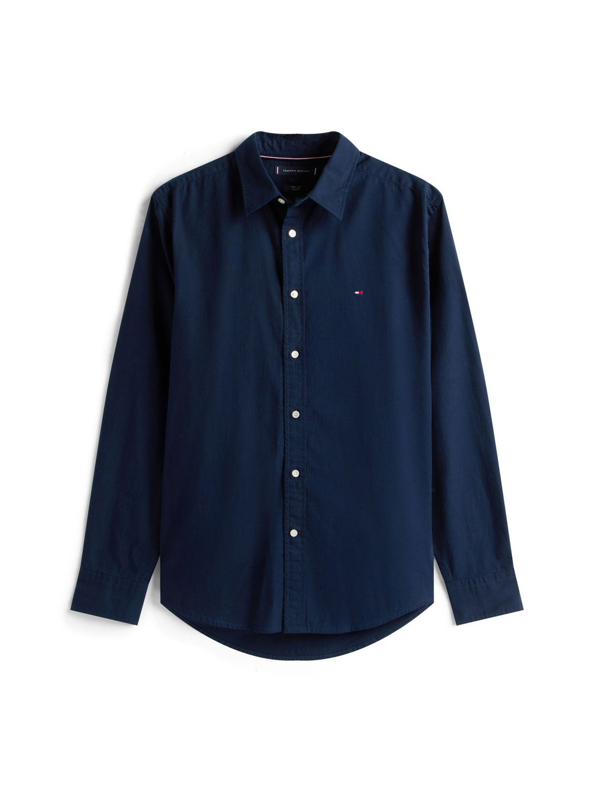 Tommy Hilfiger Flex Poplin Kent Collar Slim Shirt - Navy MW0MW40460_DW5_main_ay