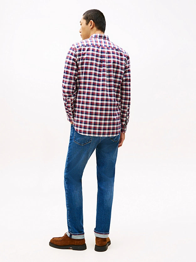 Tommy Hilfiger Regular Fit Tartan Oxford Shirt - Regatta Red MW0MW40465_0QJ_alternate3