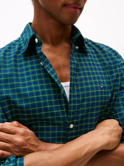 Tommy Hilfiger Heritage Oxford Seas Check Regular Fit Shirt - Preppy Navy MW0MW40467_0MS_alternate1