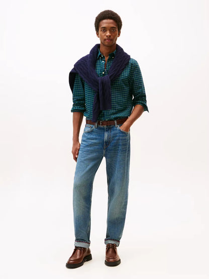 Tommy Hilfiger Heritage Oxford Seas Check Regular Fit Shirt - Preppy Navy MW0MW40467_0MS_alternate2