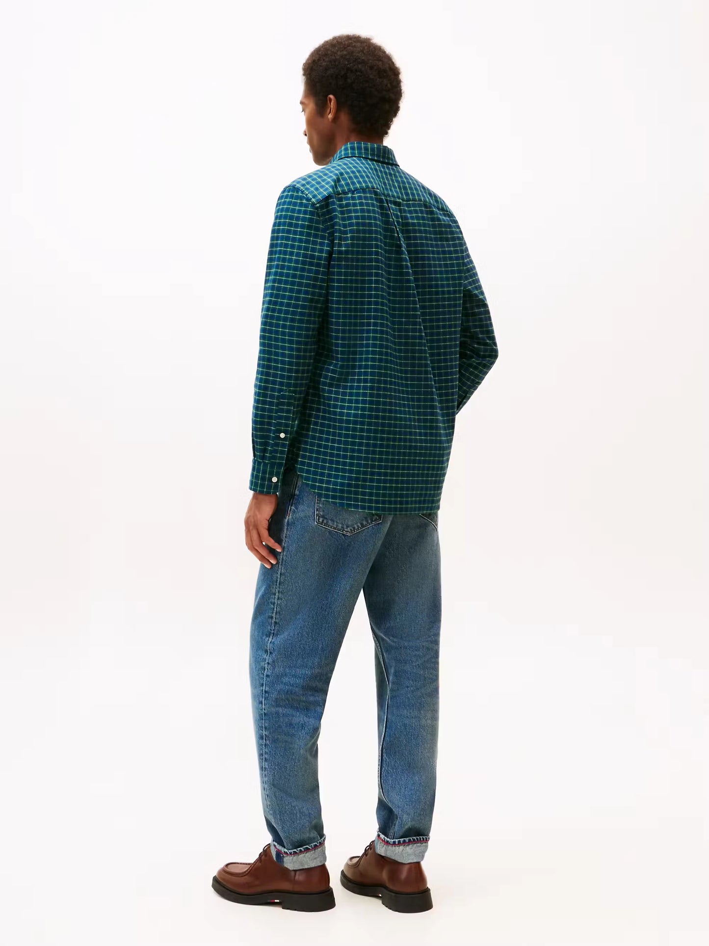 Tommy Hilfiger Heritage Oxford Seas Check Regular Fit Shirt - Preppy Navy MW0MW40467_0MS_alternate3