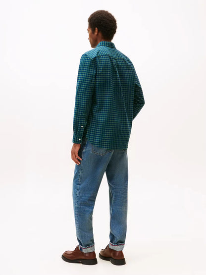 Tommy Hilfiger Heritage Oxford Seas Check Regular Fit Shirt - Preppy Navy MW0MW40467_0MS_alternate3