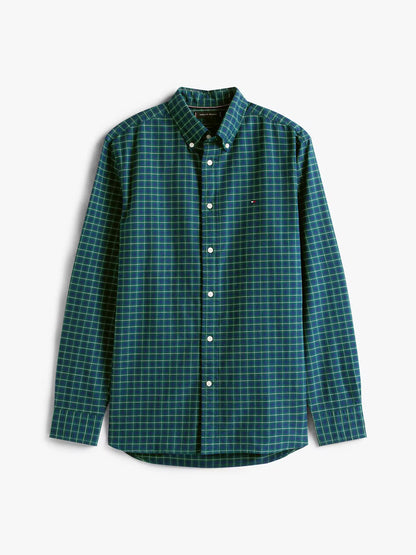 Tommy Hilfiger Heritage Oxford Seas Check Regular Fit Shirt - Preppy Navy MW0MW40467_0MS_alternate4