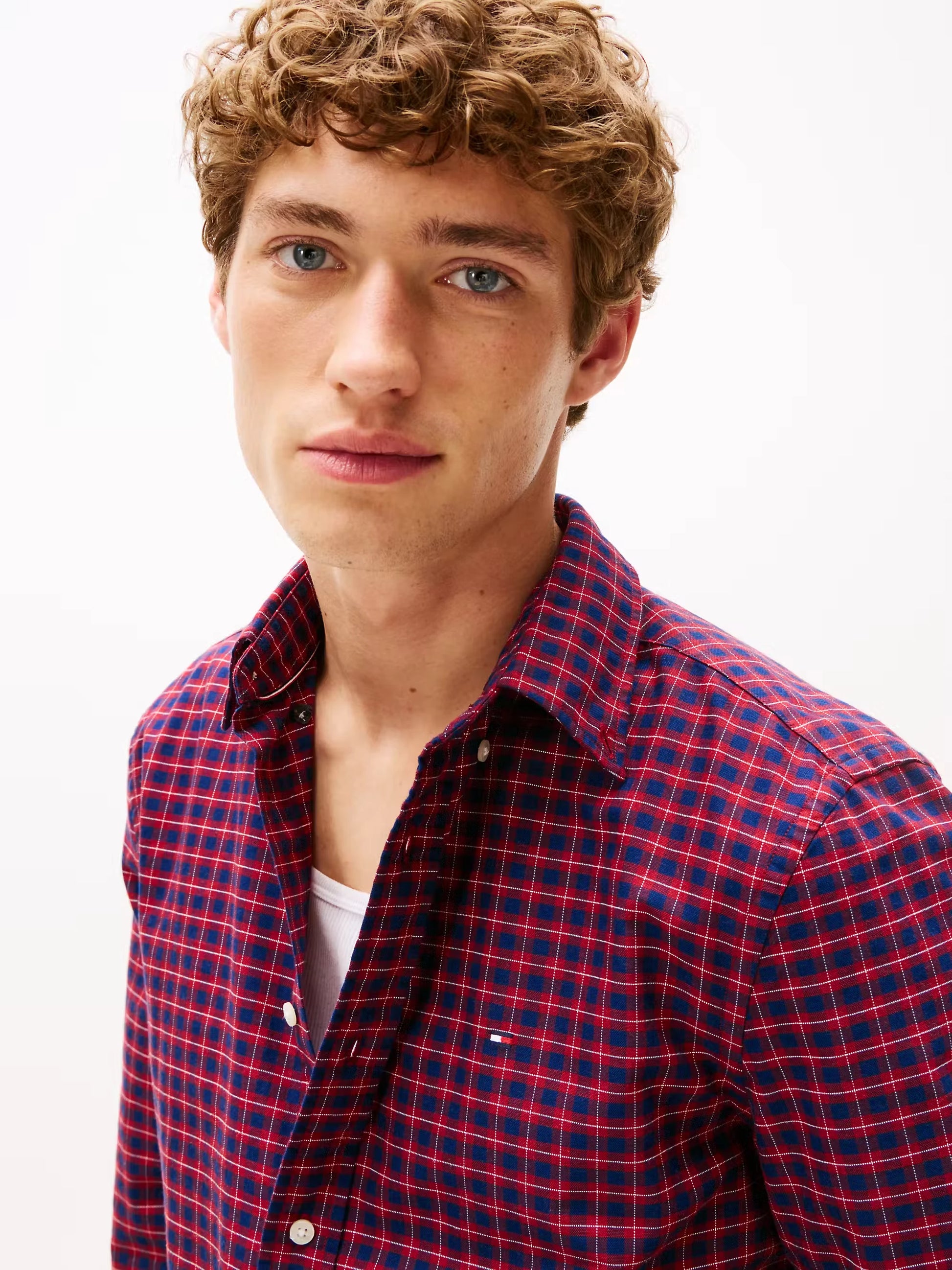 Tommy Hilfiger Heritage Oxford Seas Check Regular Fit Shirt - Regatta Red MW0MW40467_0QJ_alternate1