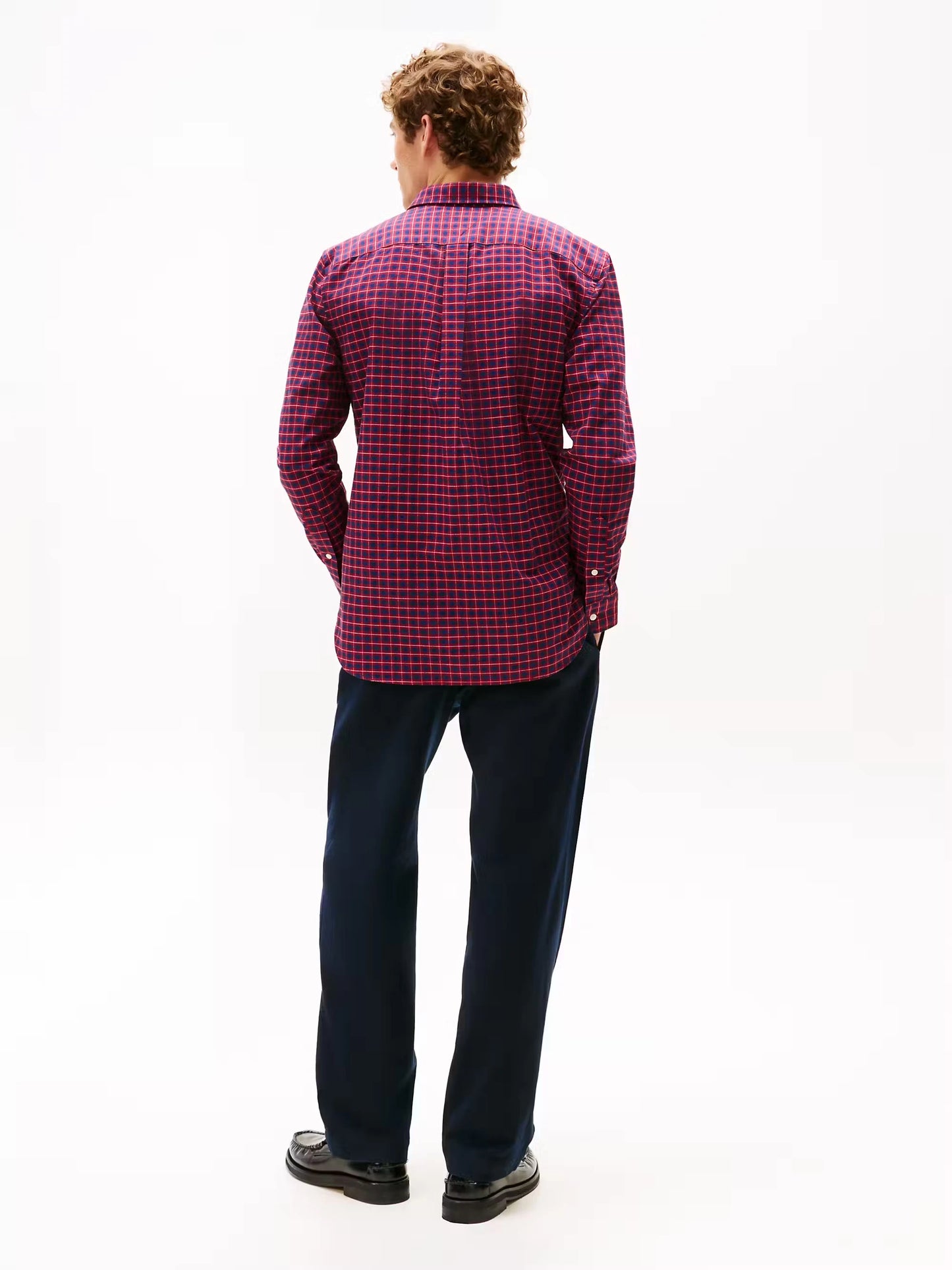 Tommy Hilfiger Heritage Oxford Seas Check Regular Fit Shirt - Regatta Red MW0MW40467_0QJ_alternate3