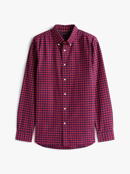 Tommy Hilfiger Heritage Oxford Seas Check Regular Fit Shirt - Regatta Red MW0MW40467_0QJ_alternate4