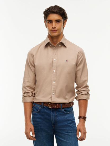 Tommy Hilfiger Flex Flannel Shirt - Coastal Taupe MW0MW40469_AFE_alternate1_ay