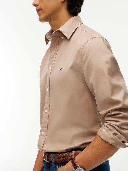 Tommy Hilfiger Flex Flannel Shirt - Coastal Taupe MW0MW40469_AFE_alternate3_ay