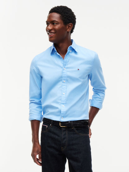 Tommy Hilfiger Flex Flannel Shirt - Vessel Blue MW0MW40469_C1Z_alternate1_ay