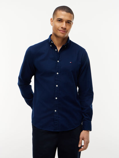 Tommy Hilfiger Flex Flannel Shirt - Carbon Navy MW0MW40469_DCC_alternate1_ay