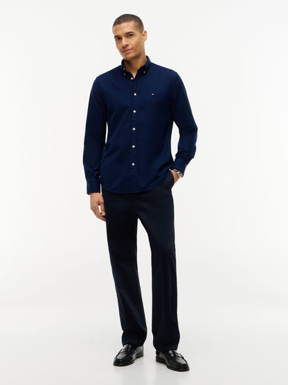 Tommy Hilfiger Flex Flannel Shirt - Carbon Navy MW0MW40469_DCC_alternate2_ay