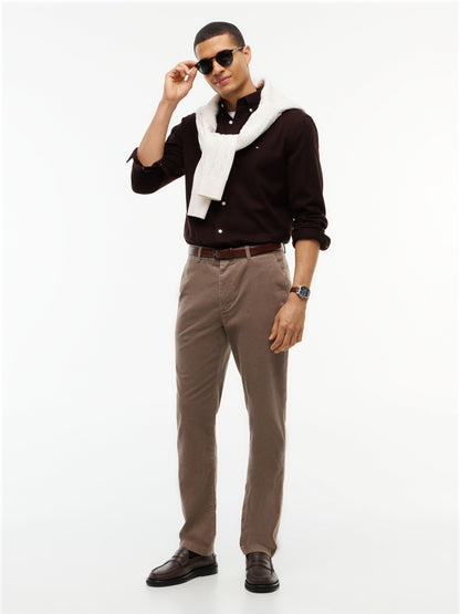Tommy Hilfiger Flex Flannel Shirt - Chocolate MW0MW40469_HJT_alternate2_ay