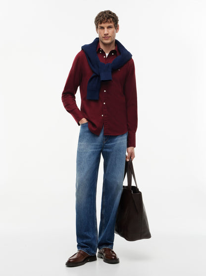 Tommy Hilfiger Flex Flannel Shirt - Burgundy MW0MW40469_VLP_alternate2_ay