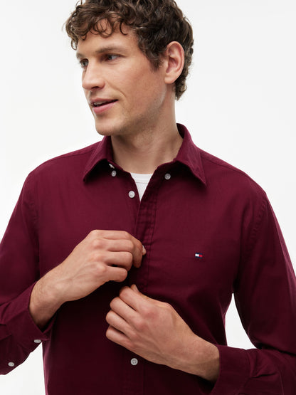 Tommy Hilfiger Flex Flannel Shirt - Burgundy MW0MW40469_VLP_alternate3_ay