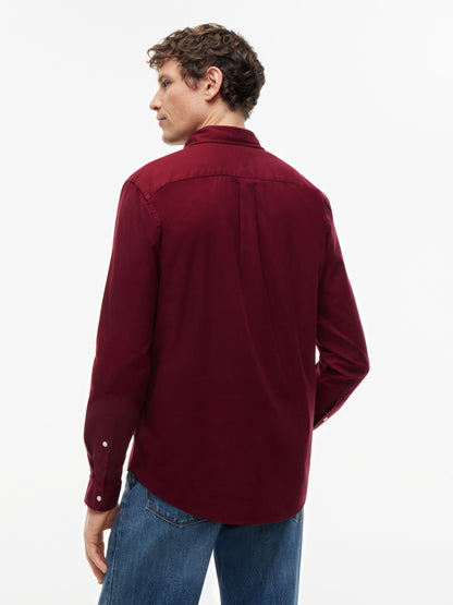 Tommy Hilfiger Flex Flannel Shirt - Burgundy MW0MW40469_VLP_alternate4_ay