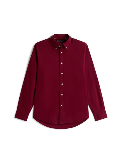 Tommy Hilfiger Flex Flannel Shirt - Burgundy MW0MW40469_VLP_main_ay