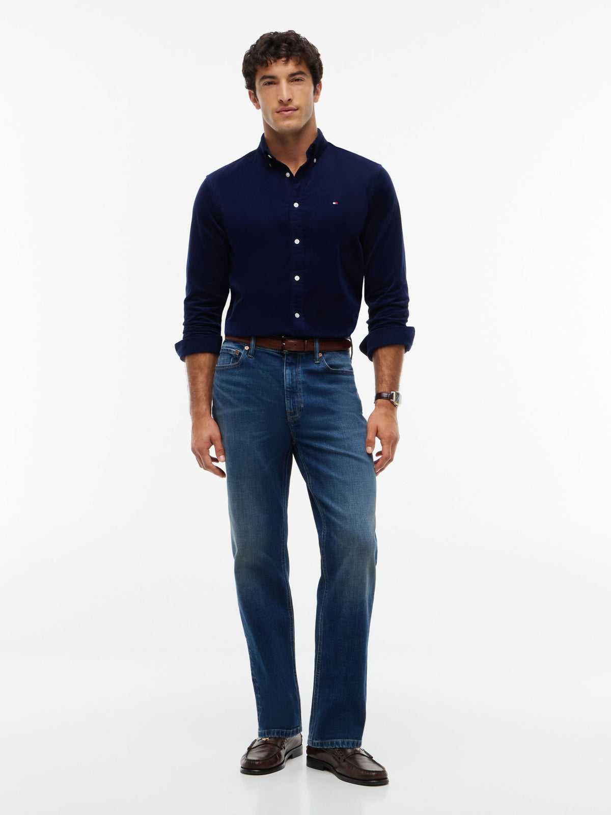Tommy Hilfiger Corduroy Shirt - Imperial Navy MW0MW40486_BCL_alternate2_ay