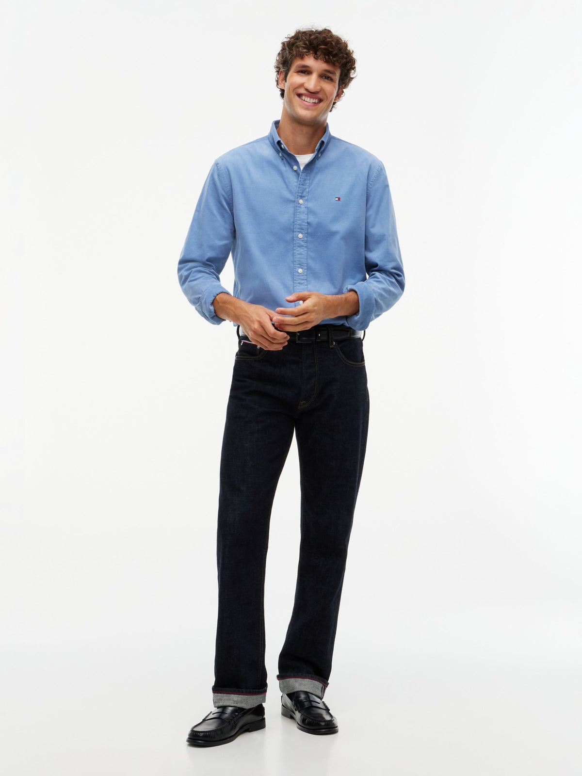 Tommy Hilfiger Corduroy Shirt - Brisk Blue MW0MW40486_C2B_alternate2_ay
